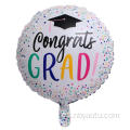 2022 Graduación La fiesta de graduación suministra felicitaciones de 18 pulgadas Foil de globo de graduación